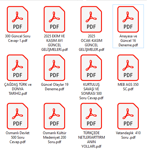 KPSS Ailesi PDF Arşivi